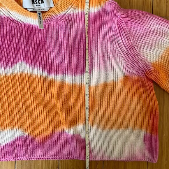 MSGM Tie-Dye Crop Knit Top - Picture 5 of 8